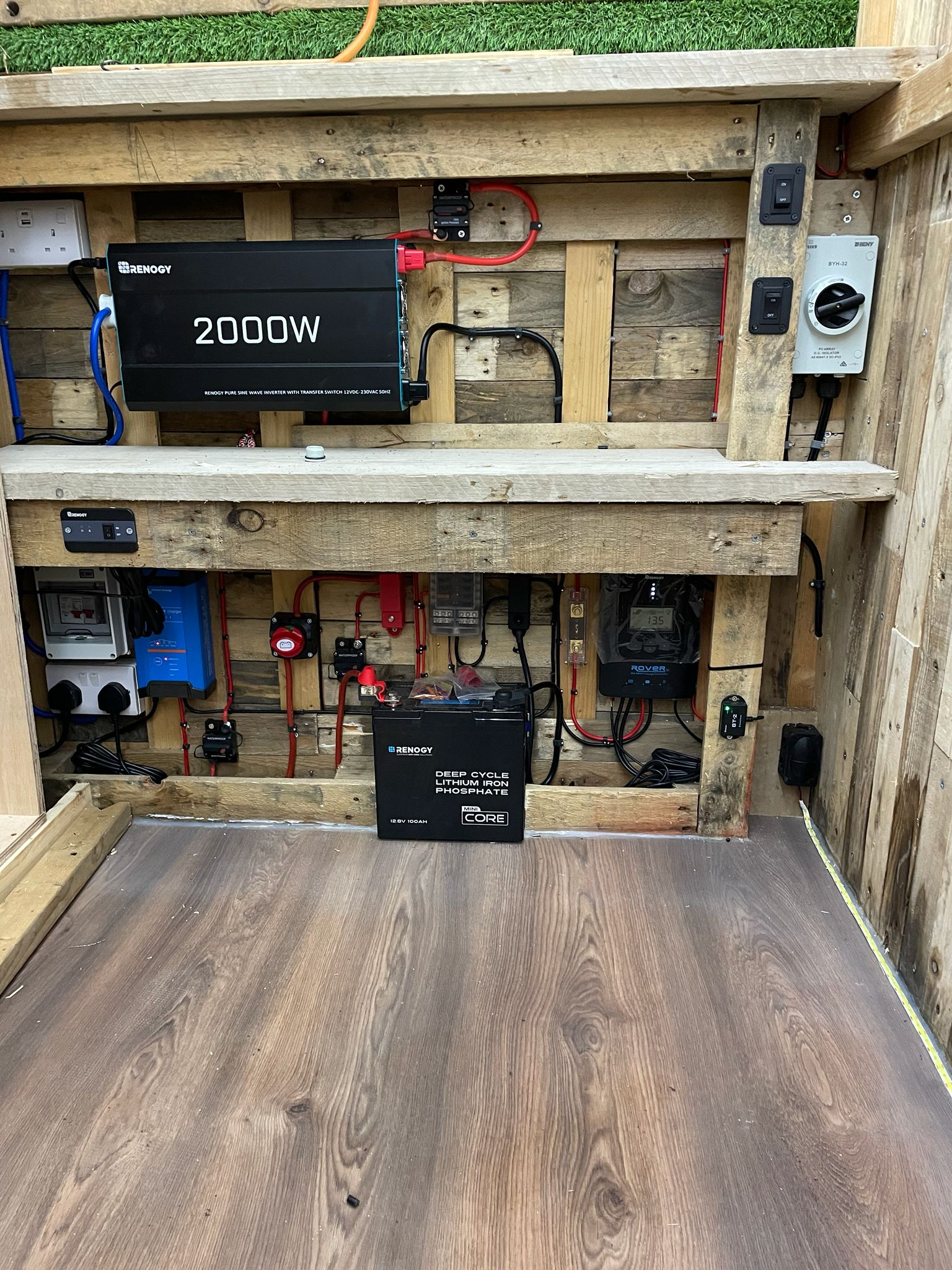 Renogy 2000W inverter and lithium battery off-grid power setup